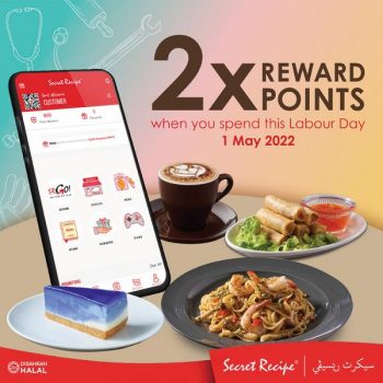 Secret-Recipe-Labour-Day-2X-Reward-Points-Promotion-350x350 - Beverages Cake Food , Restaurant & Pub Johor Kedah Kelantan Kuala Lumpur Melaka Negeri Sembilan Pahang Penang Perak Perlis Promotions & Freebies Putrajaya Sabah Sarawak Selangor Terengganu 