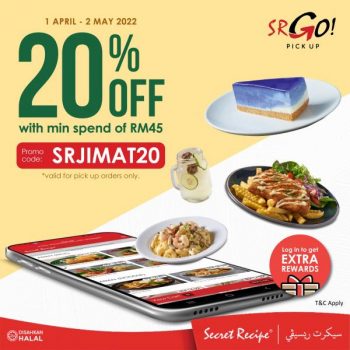 Secret-Recipe-SR-Go-Pick-Up-20-off-Promotion-350x350 - Beverages Cake Food , Restaurant & Pub Johor Kedah Kelantan Kuala Lumpur Melaka Negeri Sembilan Pahang Penang Perak Perlis Promotions & Freebies Putrajaya Selangor Terengganu 