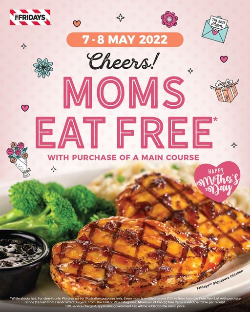7-8 May 2022: TGI Fridays Mother's Day Deal - EverydayOnSales.com