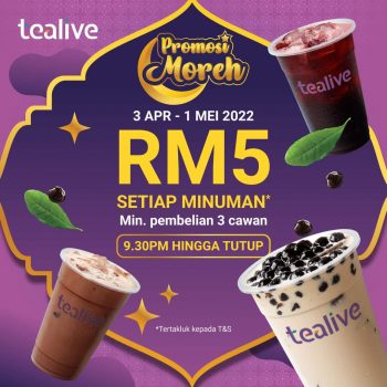 Tealive-Ramadan-Deal-350x350 - Beverages Food , Restaurant & Pub Johor Kedah Kelantan Kuala Lumpur Melaka Negeri Sembilan Pahang Penang Perak Perlis Promotions & Freebies Putrajaya Sabah Sarawak Selangor Terengganu 