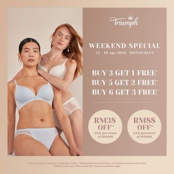 Triumph-Weekend-Special-at-Isetan-350x350 - Fashion Accessories Fashion Lifestyle & Department Store Kuala Lumpur Lingerie Promotions & Freebies Selangor Underwear 