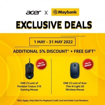 Acer-Exclusive-Deal-with-Maybank-350x350 - Bank & Finance Computer Accessories Electronics & Computers IT Gadgets Accessories Johor Kedah Kelantan Kuala Lumpur Laptop Maybank Melaka Negeri Sembilan Pahang Penang Perak Perlis Promotions & Freebies Putrajaya Sabah Sarawak Selangor Terengganu 