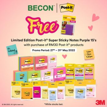 Becon-Stationery-Post-it-Promo-350x350 - Books & Magazines Johor Kedah Kelantan Kuala Lumpur Melaka Negeri Sembilan Pahang Penang Perak Perlis Promotions & Freebies Putrajaya Sabah Sarawak Selangor Stationery Terengganu 