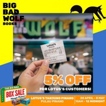 Big-Bad-Wolf-The-Big-Bad-Box-Sale-Lotuss-Customer-5-OFF-Promotion-350x350 - Books & Magazines Penang Promotions & Freebies Stationery 