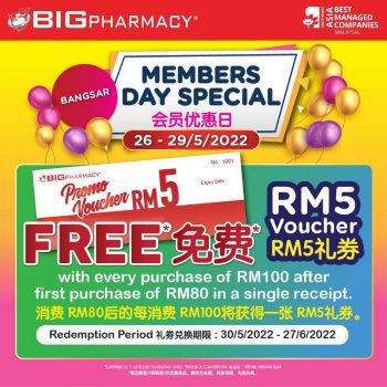 Big-Pharmacy-Members-Day-Promotion-at-Bangsar-7-350x350 - Beauty & Health Health Supplements Kuala Lumpur Personal Care Promotions & Freebies Selangor 