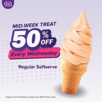 CU-Mid-Week-Treat-50-OFF-Softserve-Promotion-350x350 - Johor Kedah Kelantan Kuala Lumpur Melaka Negeri Sembilan Pahang Penang Perak Perlis Promotions & Freebies Putrajaya Sabah Sarawak Selangor Supermarket & Hypermarket Terengganu 