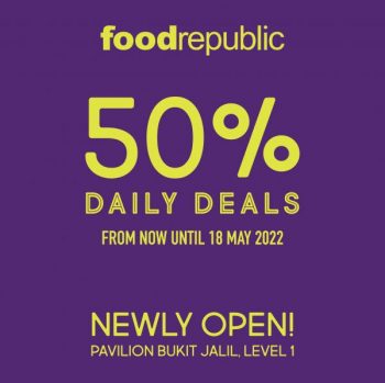 Food-Republic-Opening-Promotion-at-Pavilion-Bukit-Jalil-350x349 - Beverages Food , Restaurant & Pub Kuala Lumpur Promotions & Freebies Selangor 