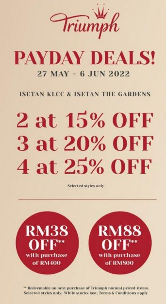 Isetan-Triumph-PayDay-Sale-342x625 - Fashion Accessories Fashion Lifestyle & Department Store Kuala Lumpur Lingerie Malaysia Sales Selangor Underwear 