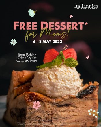 Italiannies-Mothers-Day-Free-Dessert-Promotion-350x437 - Beverages Food , Restaurant & Pub Kuala Lumpur Pizza Promotions & Freebies Selangor 