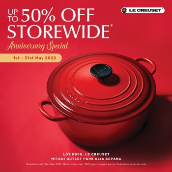 Le-Creuset-Anniversary-Sale-at-Mitsui-Outlet-Park-350x350 - Home & Garden & Tools Kitchenware Malaysia Sales Selangor 