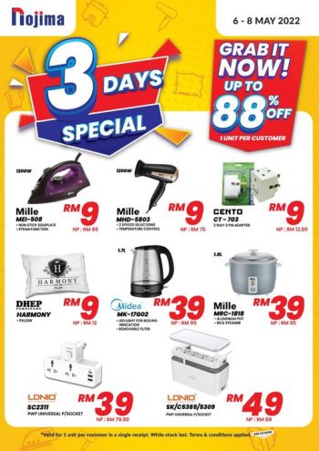Nojima-3-Days-Special-350x495 - Electronics & Computers Home Appliances Kitchen Appliances Kuala Lumpur Promotions & Freebies Selangor 