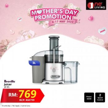 One-Living-Mothers-Day-Promotion-16-350x350 - Electronics & Computers Home Appliances Johor Kedah Kelantan Kitchen Appliances Kuala Lumpur Melaka Negeri Sembilan Online Store Pahang Penang Perak Perlis Promotions & Freebies Putrajaya Sabah Sarawak Selangor Terengganu 