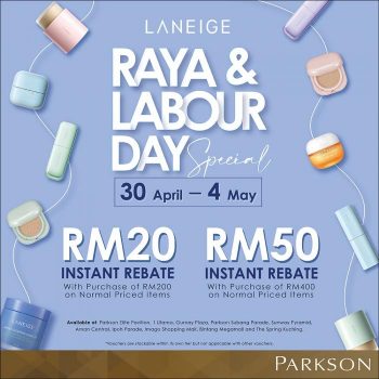 Parkson-Laneige-Raya-Labour-Day-Sale-350x350 - Beauty & Health Kuala Lumpur Malaysia Sales Penang Perak Personal Care Sabah Sarawak Selangor Skincare 
