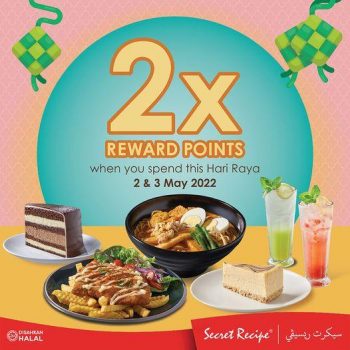 Secret-Recipe-Hari-Raya-2X-Reward-Points-Promotion-350x350 - Beverages Food , Restaurant & Pub Johor Kedah Kelantan Kuala Lumpur Melaka Negeri Sembilan Pahang Penang Perak Perlis Promotions & Freebies Putrajaya Sabah Sarawak Selangor Terengganu 