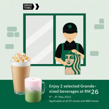 Starbucks-Drive-Thru-2-Grande-Sized-@-RM26-Promotion-350x350 - Beverages Food , Restaurant & Pub Johor Kedah Kelantan Kuala Lumpur Melaka Negeri Sembilan Pahang Penang Perak Perlis Promotions & Freebies Putrajaya Sabah Sarawak Selangor Terengganu 