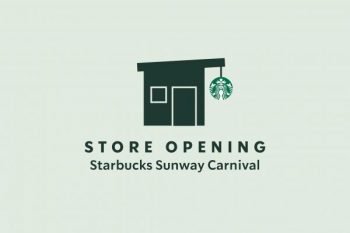 Starbucks-Opening-Promotion-at-Sunway-Carnival-Mall-350x233 - Beverages Food , Restaurant & Pub Penang Promotions & Freebies 