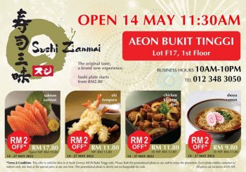 Sushi-Zanmai-Opening-at-AEON-Bukit-Tinggi-350x245 - Beverages Food , Restaurant & Pub Promotions & Freebies Selangor Sushi 