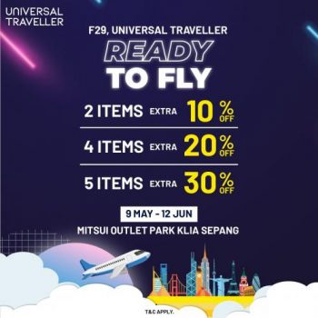 Universal-Traveller-Ready-To-Fly-Sale-at-Mitsui-Outlet-Park-350x350 - Luggage Malaysia Sales Others Selangor Sports,Leisure & Travel 