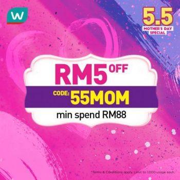 Watsons-Online-5.5-Mothers-Day-Sale-1-350x350 - Beauty & Health Cosmetics Health Supplements Johor Kedah Kelantan Kuala Lumpur Malaysia Sales Melaka Negeri Sembilan Online Store Pahang Penang Perak Perlis Personal Care Putrajaya Sabah Sarawak Selangor Terengganu 