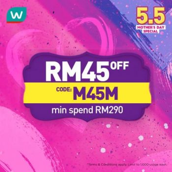 Watsons-Online-5.5-Mothers-Day-Sale-3-350x350 - Beauty & Health Cosmetics Health Supplements Johor Kedah Kelantan Kuala Lumpur Malaysia Sales Melaka Negeri Sembilan Online Store Pahang Penang Perak Perlis Personal Care Putrajaya Sabah Sarawak Selangor Terengganu 
