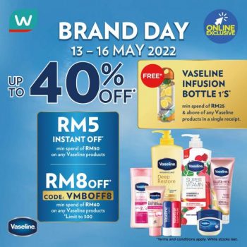 Watsons-Online-Vaseline-Brand-Day-Sale-350x350 - Beauty & Health Hair Care Health Supplements Johor Kedah Kelantan Kuala Lumpur Malaysia Sales Melaka Negeri Sembilan Online Store Pahang Penang Perak Perlis Personal Care Putrajaya Sabah Sarawak Selangor Terengganu 