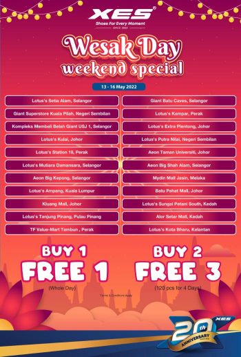 XES-Shoes-Wesak-Day-Promotion-350x517 - Fashion Accessories Fashion Lifestyle & Department Store Footwear Johor Kedah Kelantan Kuala Lumpur Melaka Negeri Sembilan Pahang Penang Perak Perlis Promotions & Freebies Putrajaya Sabah Sarawak Selangor Terengganu 