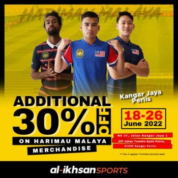 Al-Ikhsan-Additional-30-OFF-On-Harimau-Malaya-Merchandise-Promotion-350x350 - Apparels Fashion Accessories Fashion Lifestyle & Department Store Perlis Promotions & Freebies Sportswear 