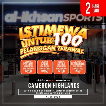 Al-Ikhsan-Opening-Promotion-at-Brinchang-Cameron-Highland-350x350 - Apparels Fashion Accessories Fashion Lifestyle & Department Store Footwear Pahang Promotions & Freebies Sportswear 