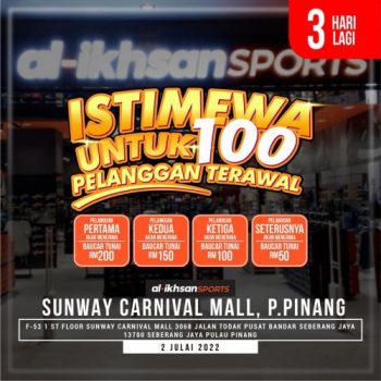 Al-Ikhsan-Opening-Promotion-at-Sunway-Carnival-Mall-1-350x350 - Apparels Fashion Accessories Fashion Lifestyle & Department Store Footwear Penang Promotions & Freebies Sportswear 