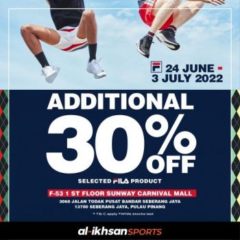 Al-Ikhsan-Selected-FILA-Product-Promotion-at-Sunway-Carnival-Mall-350x350 - Apparels Fashion Accessories Fashion Lifestyle & Department Store Penang Promotions & Freebies 