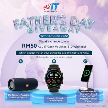 All-It-Hypermarket-Fathers-Day-Giveaway-350x350 - Computer Accessories Electronics & Computers Events & Fairs IT Gadgets Accessories Johor Kedah Kelantan Kuala Lumpur Melaka Negeri Sembilan Online Store Pahang Penang Perak Perlis Putrajaya Sabah Sarawak Selangor Terengganu 