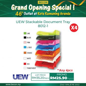 Becon-Stationery-Grand-Opening-Special-at-Kota-Kemuning-Aranda-1-350x350 - Books & Magazines Promotions & Freebies Selangor Stationery 