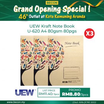 Becon-Stationery-Grand-Opening-Special-at-Kota-Kemuning-Aranda-9-350x350 - Books & Magazines Promotions & Freebies Selangor Stationery 