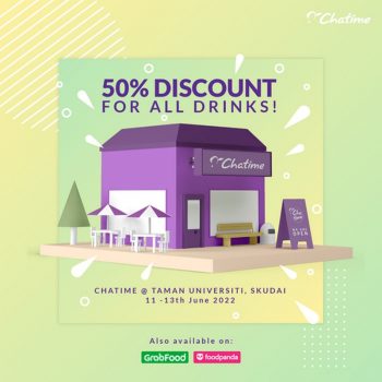 Chatime-Opening-Deal-at-Taman-Universiti-Skudai-350x350 - Beverages Food , Restaurant & Pub Johor Promotions & Freebies 