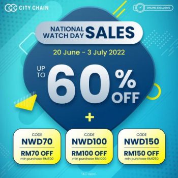 City-Chain-National-Watch-Day-Sale-350x350 - Fashion Accessories Fashion Lifestyle & Department Store Johor Kedah Kelantan Kuala Lumpur Malaysia Sales Melaka Negeri Sembilan Online Store Pahang Penang Perak Perlis Putrajaya Sabah Sarawak Selangor Terengganu Watches 