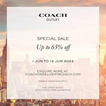 Coach-School-Holiday-Sale-at-Mitsui-Outlet-Park-350x350 - Bags Fashion Accessories Fashion Lifestyle & Department Store Handbags Malaysia Sales Selangor 