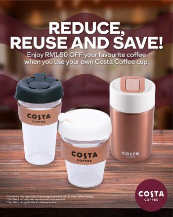 Costa-Coffee-Reduce-Reuse-and-Save-Deal-350x438 - Beverages Food , Restaurant & Pub Johor Kedah Kelantan Kuala Lumpur Melaka Negeri Sembilan Pahang Penang Perak Perlis Promotions & Freebies Putrajaya Sabah Sarawak Selangor Terengganu 