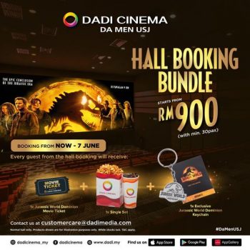 Dadi-Cinema-Jurassic-World-Dominion-Hall-Booking-Deal-350x350 - Cinemas Movie & Music & Games Promotions & Freebies Selangor 