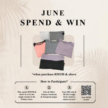 Felancy-June-Spend-Win-Promotion-350x350 - Apparels Fashion Accessories Fashion Lifestyle & Department Store Johor Kedah Kelantan Kuala Lumpur Melaka Negeri Sembilan Pahang Penang Perak Perlis Promotions & Freebies Putrajaya Sabah Sarawak Selangor Terengganu Underwear 