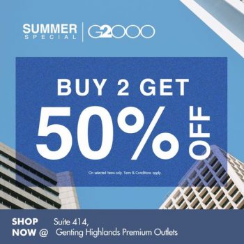 G2000-Outlet-Special-Sale-at-Genting-Highlands-Premium-Outlets-350x350 - Apparels Fashion Accessories Fashion Lifestyle & Department Store Pahang Promotions & Freebies 