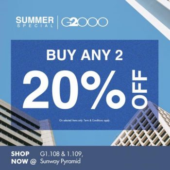 G2000-Summer-Special-Promo-at-Sunway-Pyramid-350x350 - Apparels Fashion Accessories Fashion Lifestyle & Department Store Promotions & Freebies Selangor 