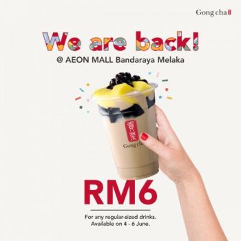 Gong-Cha-Drink-@-RM6-Promotion-at-AEON-Bandaraya-Melaka-350x350 - Beverages Food , Restaurant & Pub Melaka Promotions & Freebies 