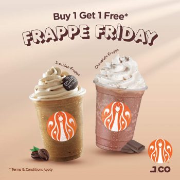 J.Co-Frappe-Friday-Buy-1-Free-1-Frappe-Promotion-350x350 - Beverages Food , Restaurant & Pub Johor Kedah Kelantan Kuala Lumpur Melaka Negeri Sembilan Pahang Penang Perak Perlis Promotions & Freebies Putrajaya Sabah Sarawak Selangor Terengganu 