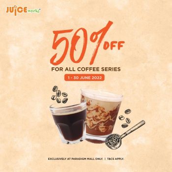 Juice-Works-50-OFF-For-All-Coffee-Series-Promotion-350x350 - Beverages Food , Restaurant & Pub Promotions & Freebies Selangor 