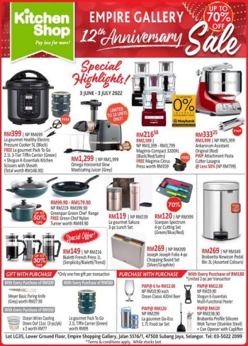 Kitchen-Shop-Empire-12th-Year-Anniversary-Sale-350x488 - Home & Garden & Tools Kitchenware Malaysia Sales Selangor 