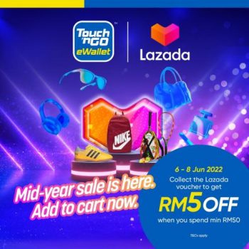 Lazada-6.6-Sale-RM5-OFF-with-Touch-n-Go-eWallet-350x350 - eWallet & Digital Currency Johor Kedah Kelantan Kuala Lumpur Melaka Negeri Sembilan Online Store Pahang Penang Perak Perlis Promotions & Freebies Putrajaya Sabah Sarawak Selangor Terengganu 