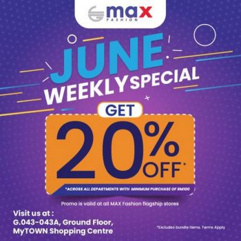 Max-Fashion-June-Weekly-Special-Promotion-at-MyTOWN-350x350 - Apparels Fashion Lifestyle & Department Store Kuala Lumpur Promotions & Freebies Selangor 