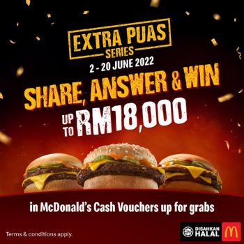 McDonalds-Extra-Puas-Weekly-Contest-350x350 - Beverages Events & Fairs Food , Restaurant & Pub Johor Kedah Kelantan Kuala Lumpur Melaka Negeri Sembilan Pahang Penang Perak Perlis Putrajaya Sabah Sarawak Selangor Terengganu 