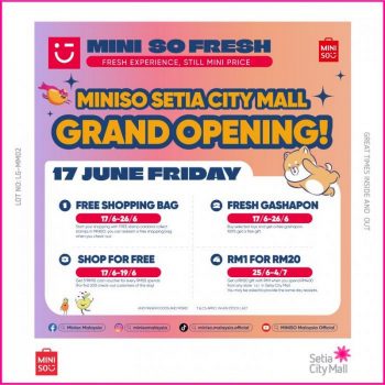 Miniso-Opening-Promotion-at-Setia-City-Mall-350x350 - Others Promotions & Freebies Selangor 