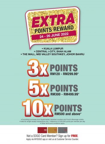 SOGO-Extra-Points-Reward-Promotion-350x478 - Events & Fairs Kuala Lumpur Promotions & Freebies Selangor Supermarket & Hypermarket 